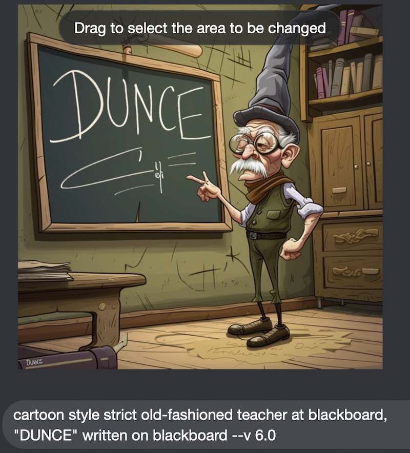 cartoon teacher image with shaded area
