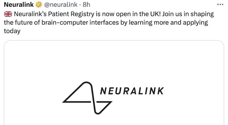 Neuralink UK Patient registry