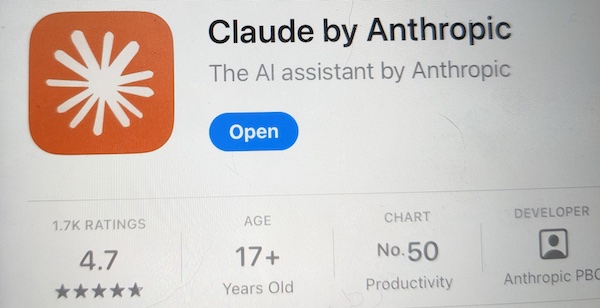 Claude in App store