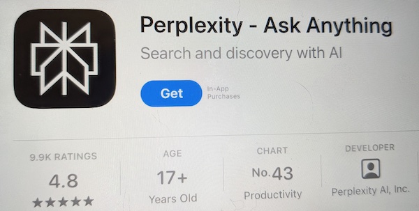 Perplexity in App store