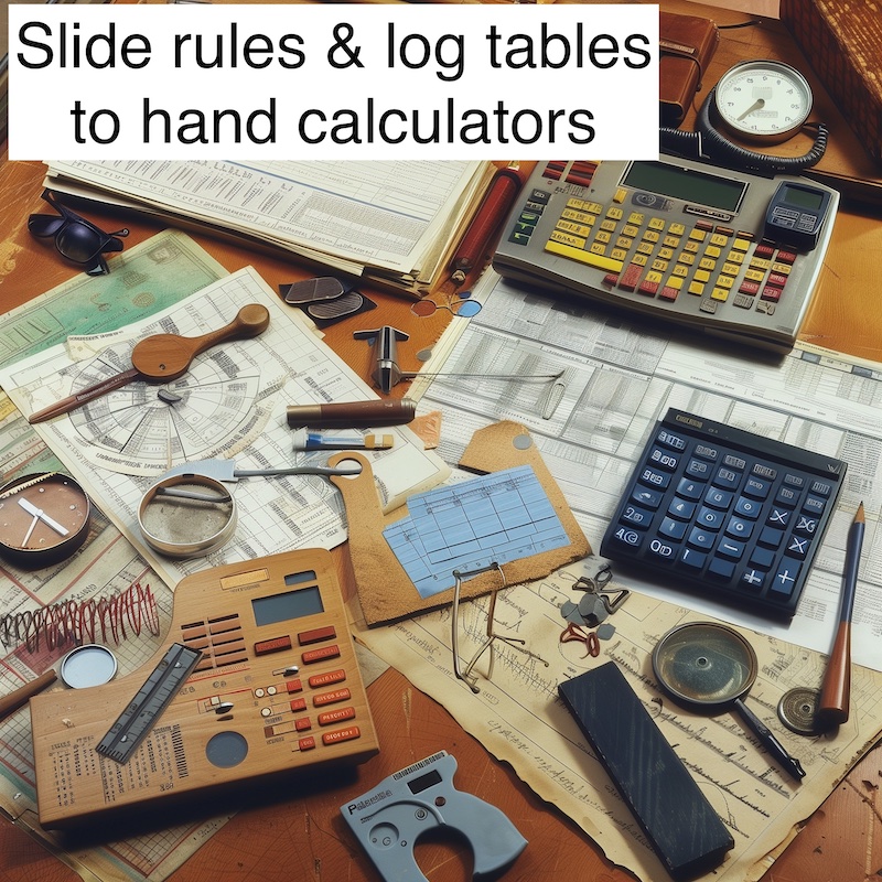 slide rules and calculators
