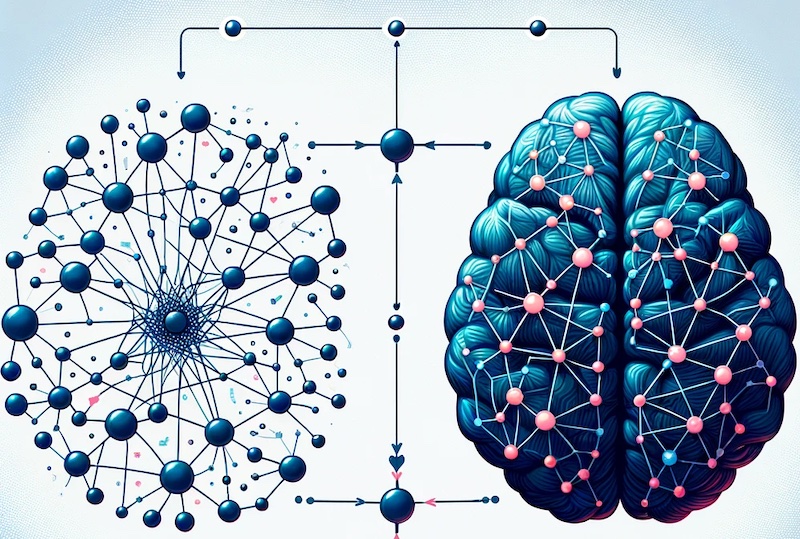 Comparing human brain and a neural network